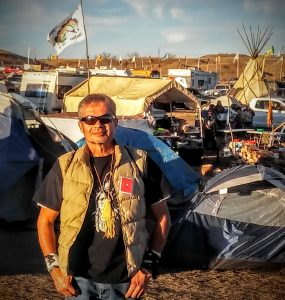 Larry Pourier at Standing Rock camp