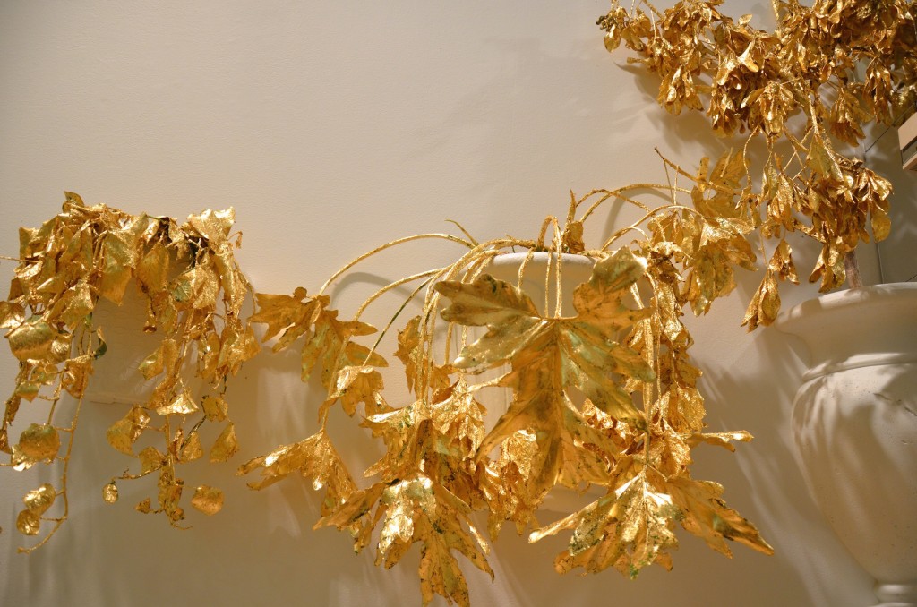 leafy plants covered in gold