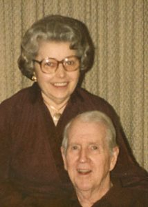 Gertrude Lund and Orville Hogander together in their home