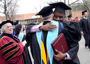 hugs at graduation