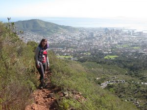 View of table mountain during hike