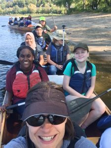 augsburg students on the river