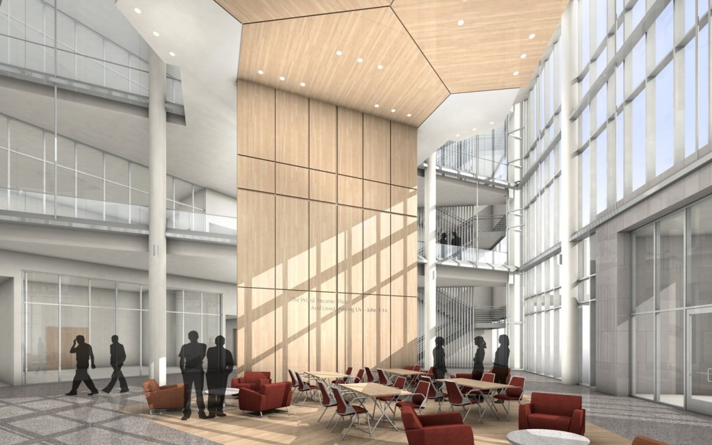 Learning Commons interior facing the staircase