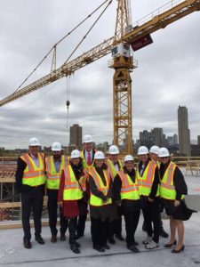 Regents Touring the Hagfors Center construction site October 14, 2016