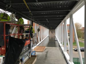 Skyway interior installations, May 1, 2017