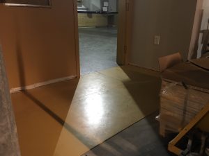 Basement flooring, May 22, 2017