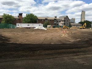 Storm water basin is taking shape