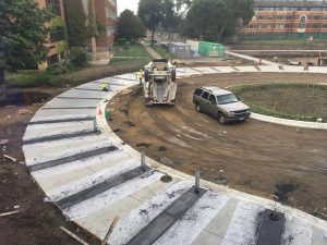 Concrete work on the rotunda