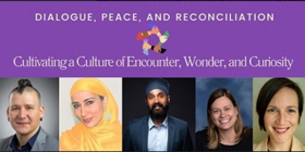 Event Presenters: Multi-Faith Workshop banner featuring presenters, Michael Le Buhn Jr., Najeeba Syeed, Simran Jeet Singh, Jen Kilps, and Jane Ulring 