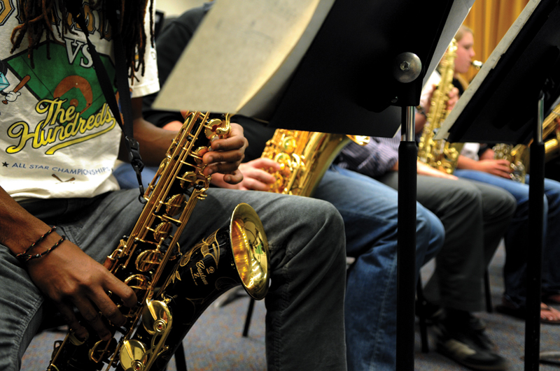 Augsburg Jazz Band saxophone section