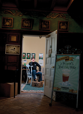 Jacquie Bergland sits in her office at Finnegan's