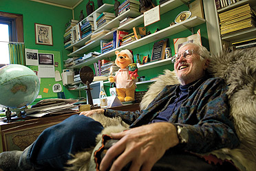 Don “Gus” Gustafson sits in his office